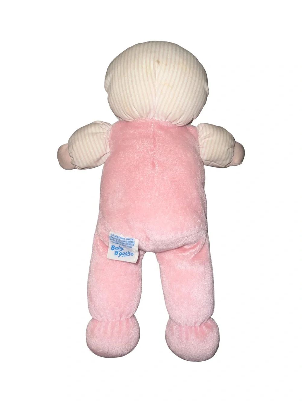 Vintage Baby Girl Oshkosh B' Gosh Doll Blonde Pink Sleeper Plush 11” Lovey